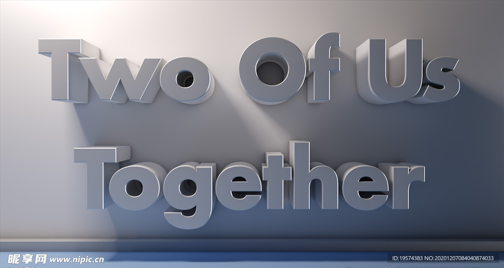 C4D 模型字体场景开头