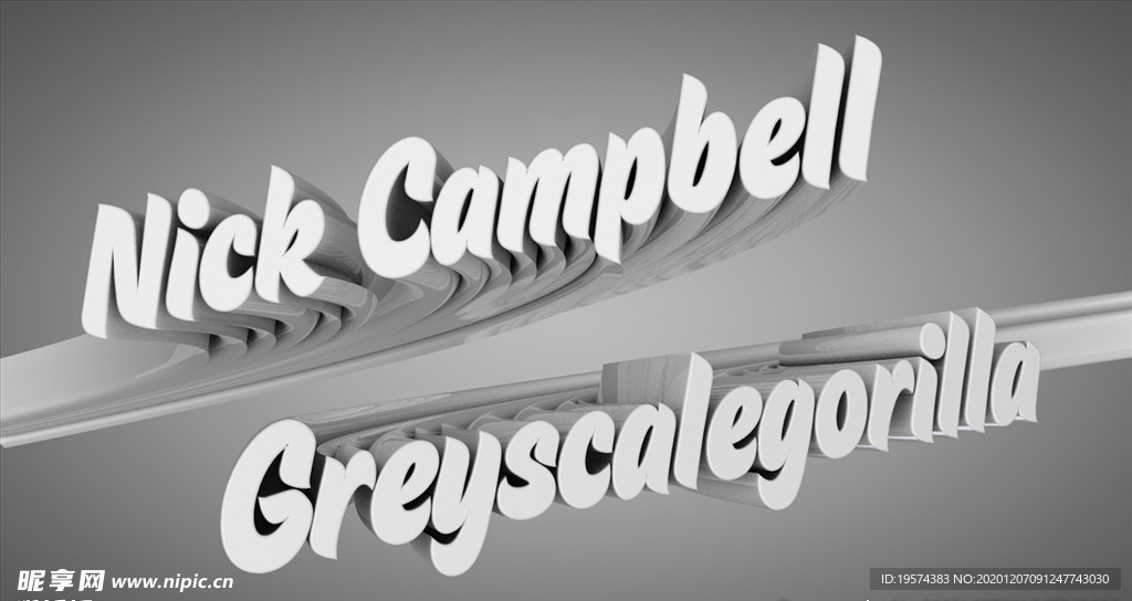 C4D 模型拉伸的字体
