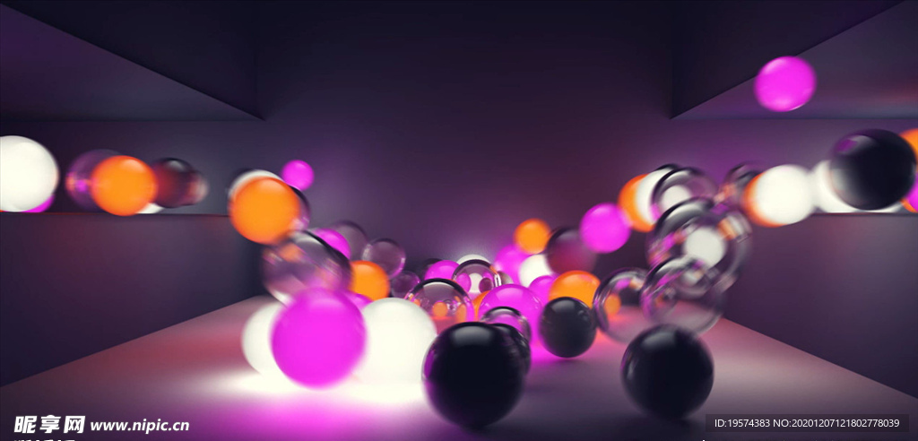 C4D 模型动画球进入室内