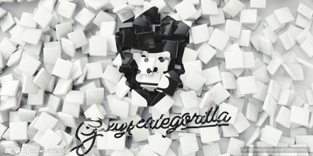 C4D 模型动画logo演绎