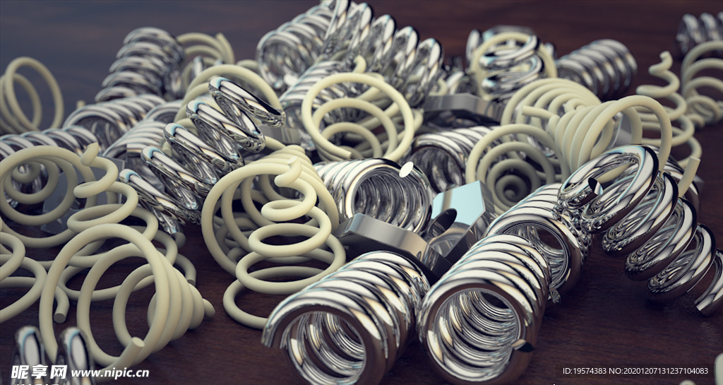 C4D 模型动画弹簧