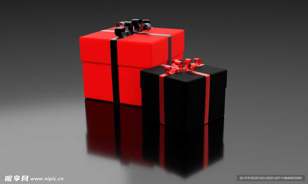 红色 黑色 礼品盒