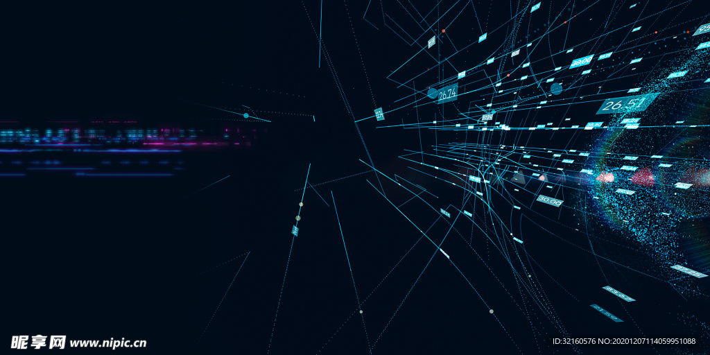 科技海报展板背景