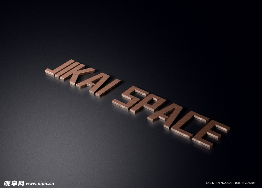 立体金属LOGO贴图样机