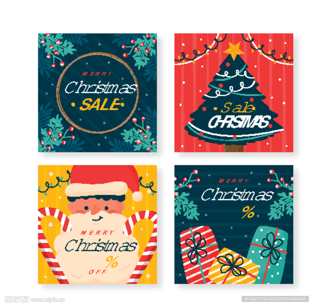 圣诞贺卡海报圣诞老人