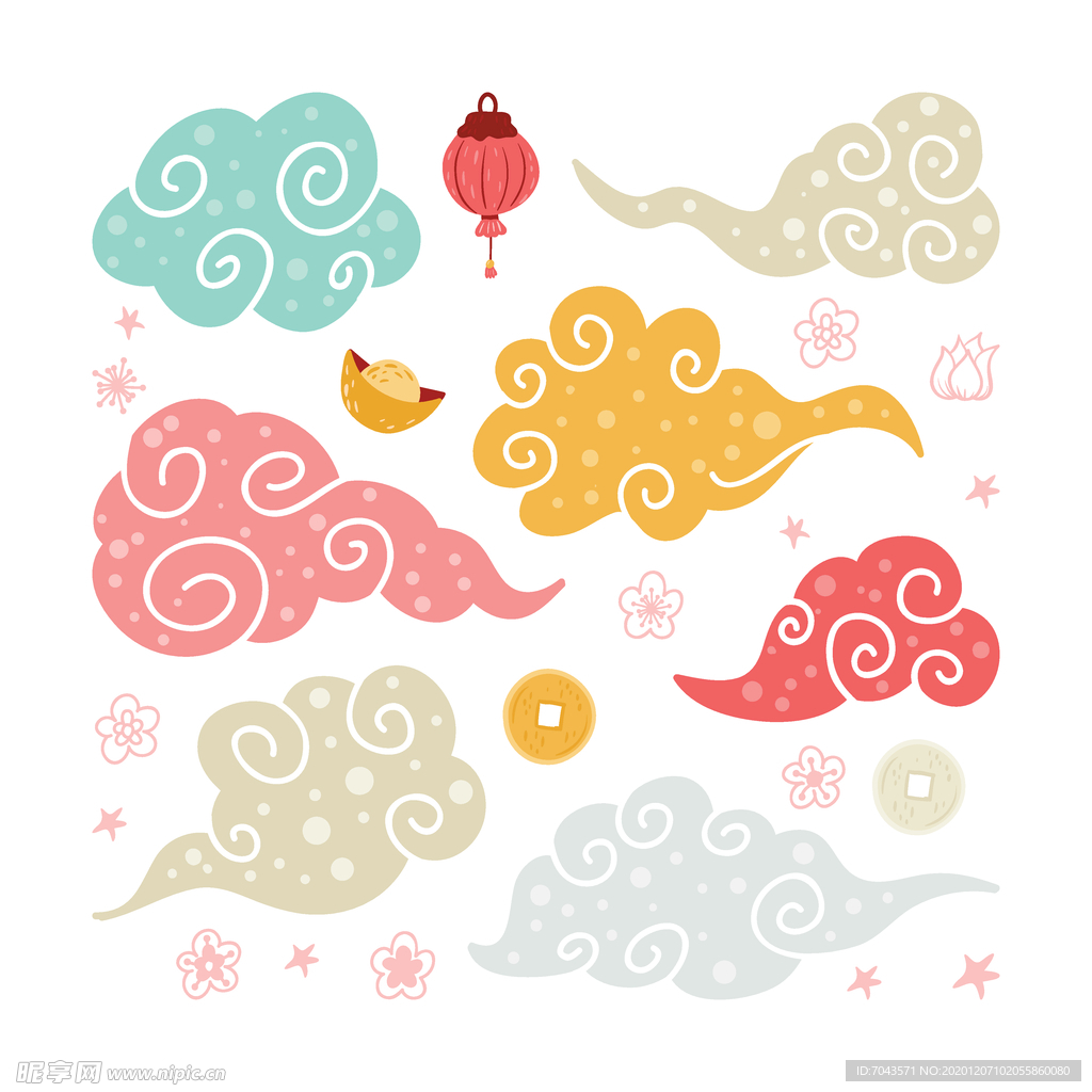 中国风卡通祥云