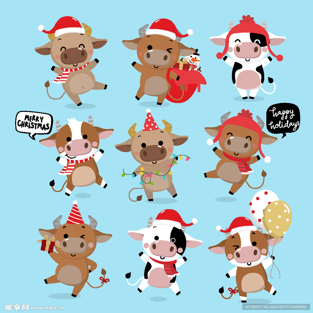 2021卡通牛插图