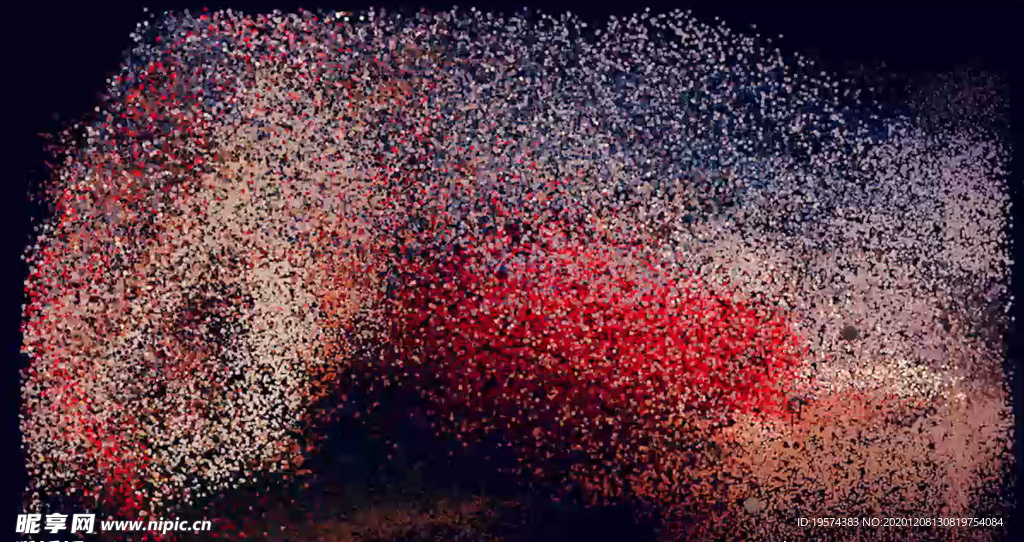 C4D 片头动画爆炸的粉尘