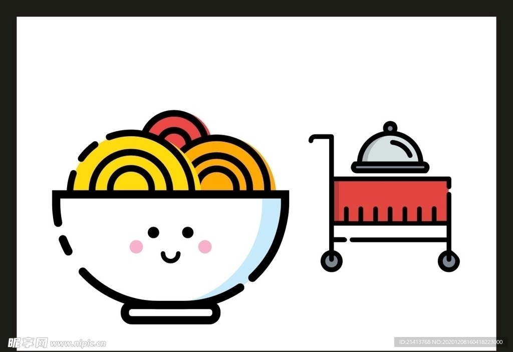 卡通美食餐饮
