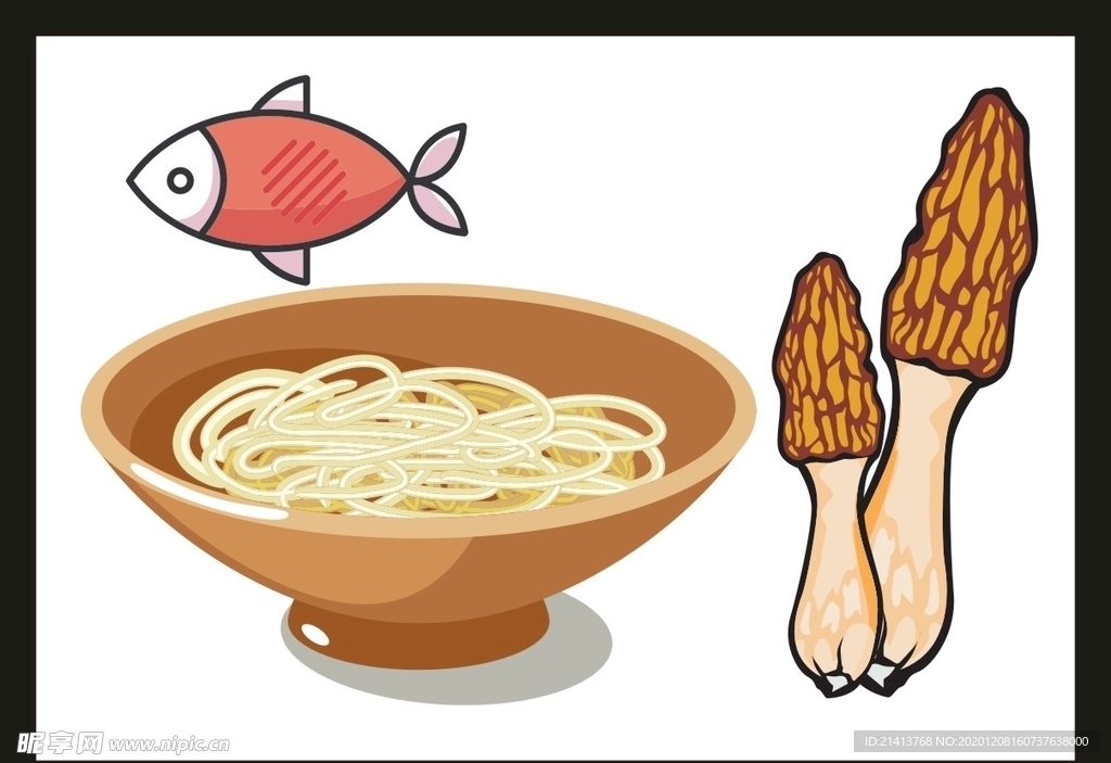 卡通美食餐饮