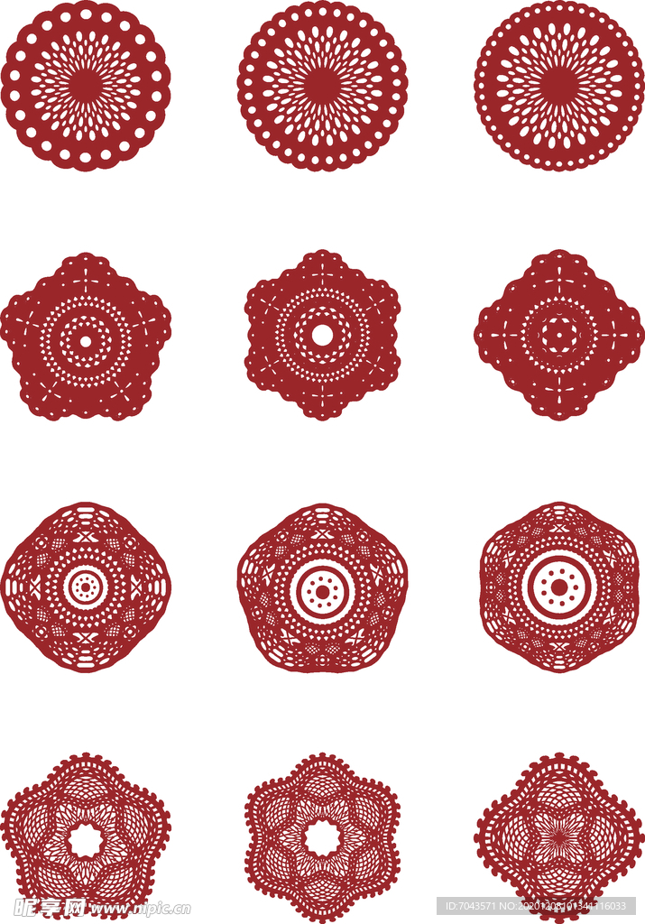 中国风窗花纸剪纸