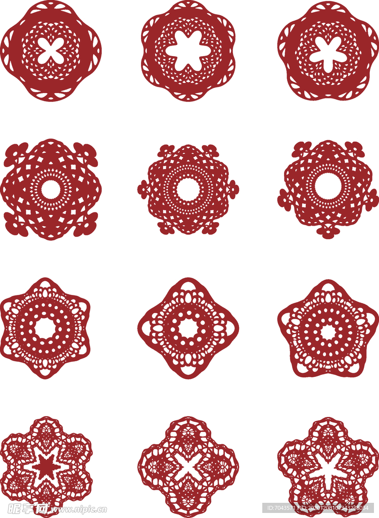 中国风窗花纸剪纸