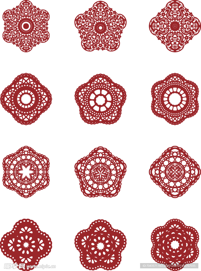 中国风窗花纸剪纸