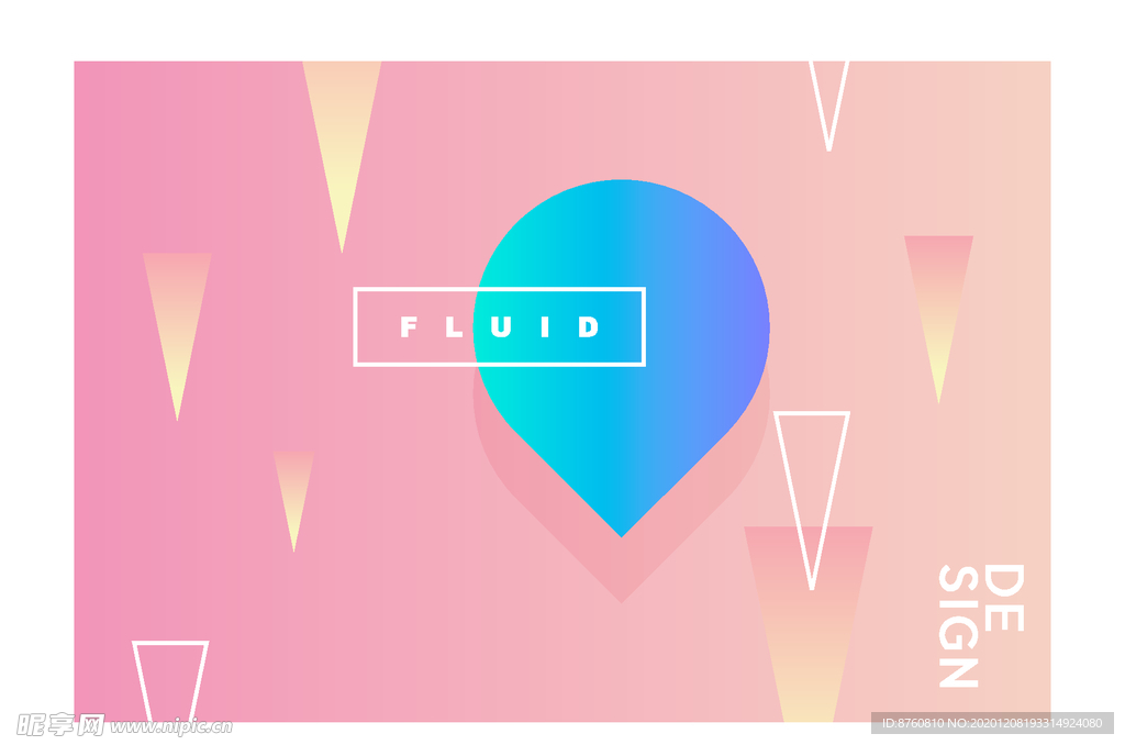 三角气球渐变背景