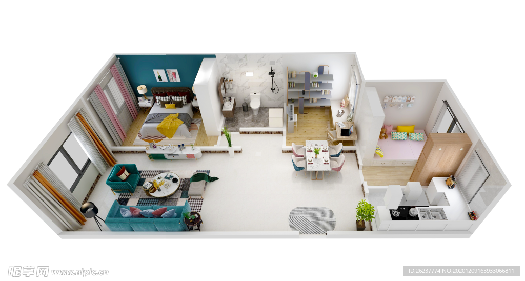 家装户型俯视图