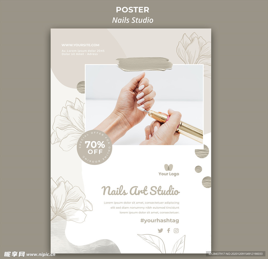 美甲海报