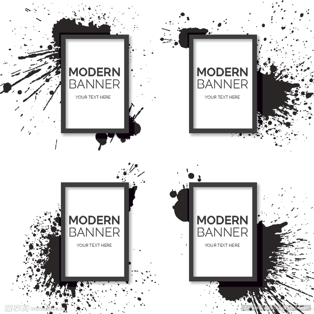 笔刷 展板背景模板