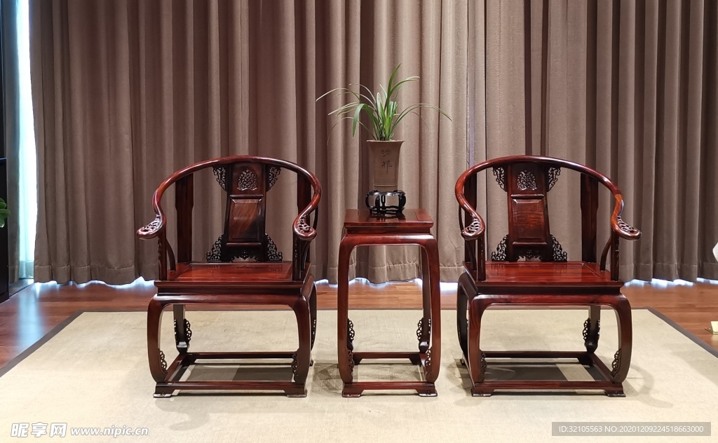 酸枝皇宫椅3件套