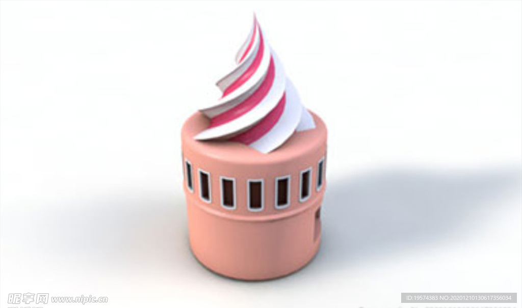 C4D 模型冰淇淋房子