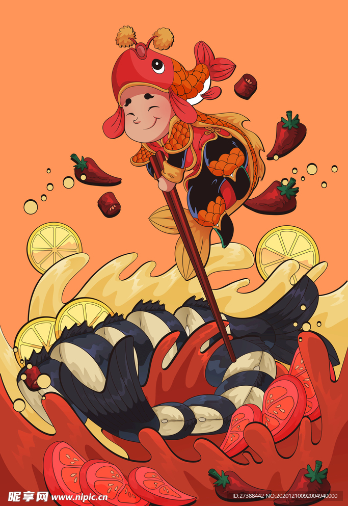 手绘美食 美食海报 美食文化