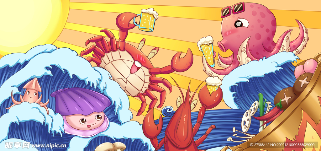 手绘美食 美食海报 美食文化