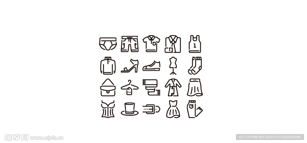 各种衣服图标