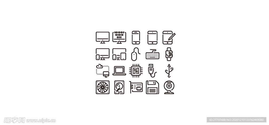 计算机零件图标