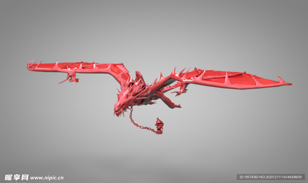 C4D 模型 小飞龙 火龙 龙