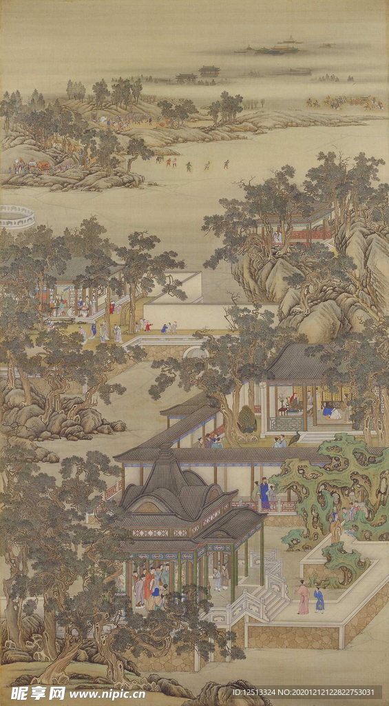 雍正十二月行乐图十一月参禅