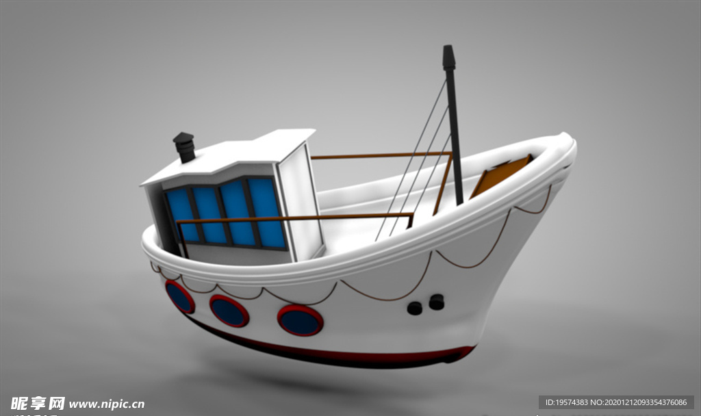 C4D 模型 轮船游艇