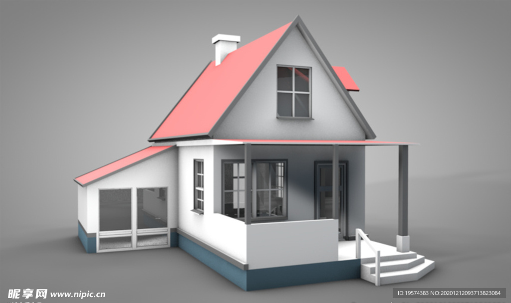 C4D 模型 房子家