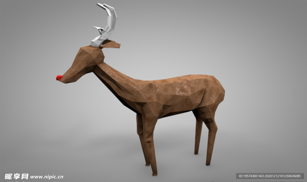 C4D 模型麋鹿