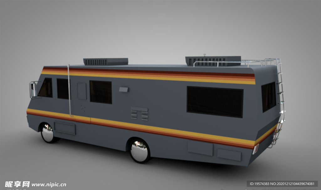 C4D 模型 巴士大巴汽车