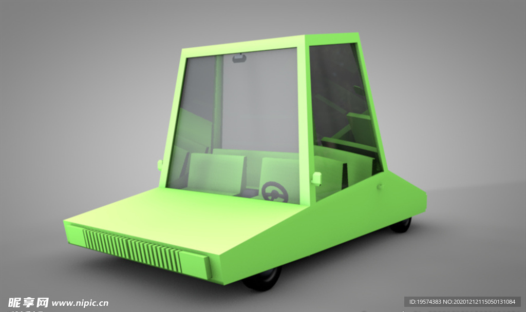 C4D 模型汽车出租车