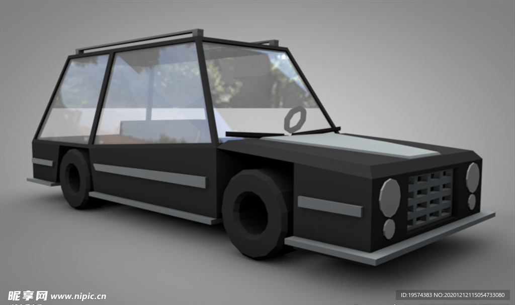 C4D 模型汽车出租车