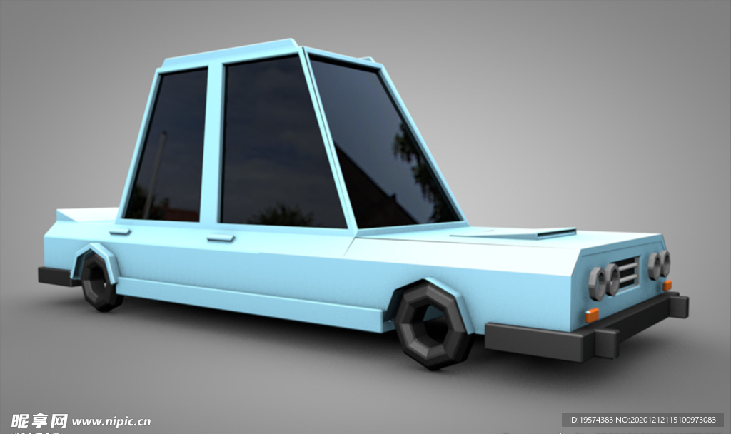 C4D 模型汽车出租车