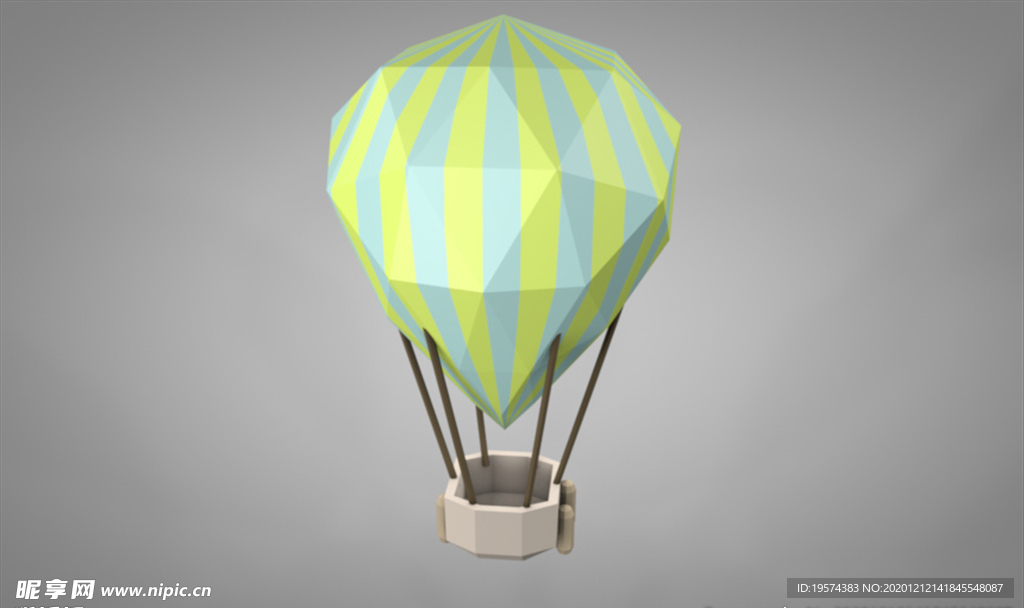 C4D 模型热气球