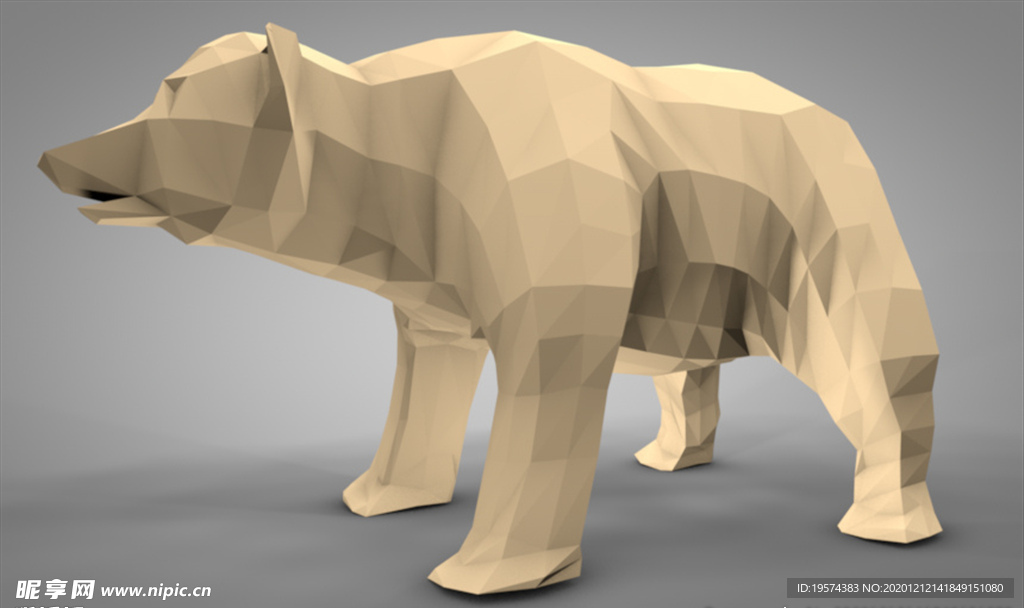 C4D 模型狗熊