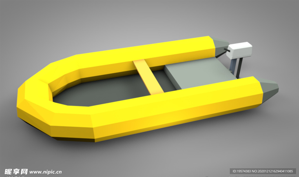 C4D 模型 游艇