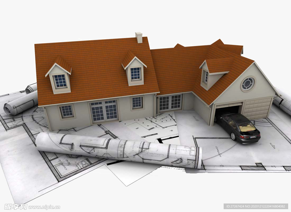 建筑结构图 房屋 别墅 房子