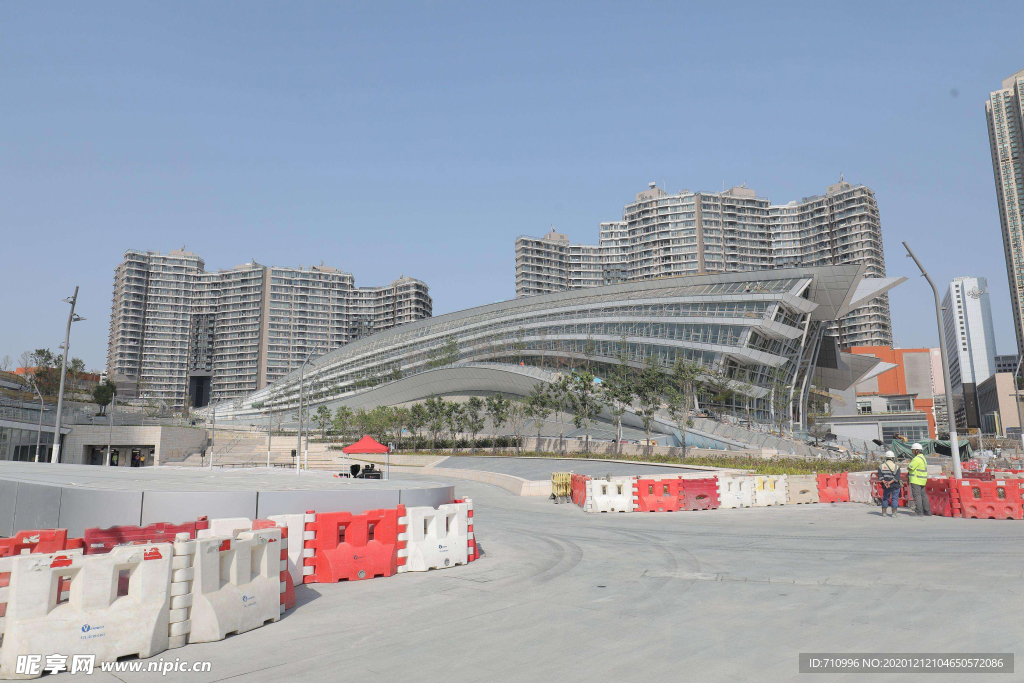 建设中的高铁西九龙站