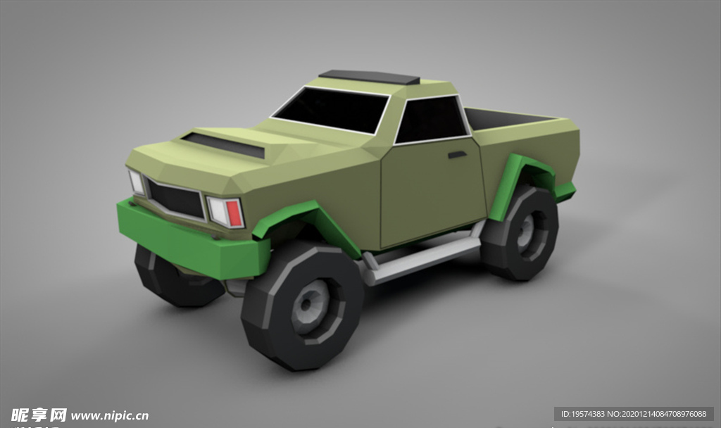 C4D 模型汽车越野车