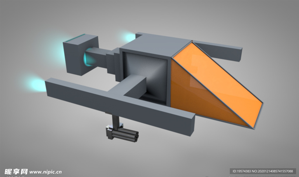 C4D 模型火箭飞船飞行棋太空