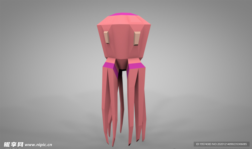 C4D 模型 章鱼八爪鱼乌贼