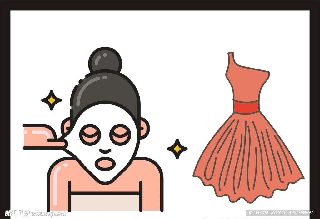手绘卡通插画