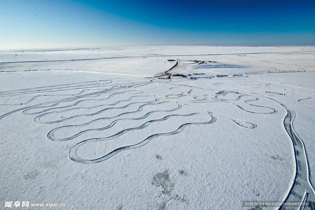 冰雪 赛道 湖面 冰面