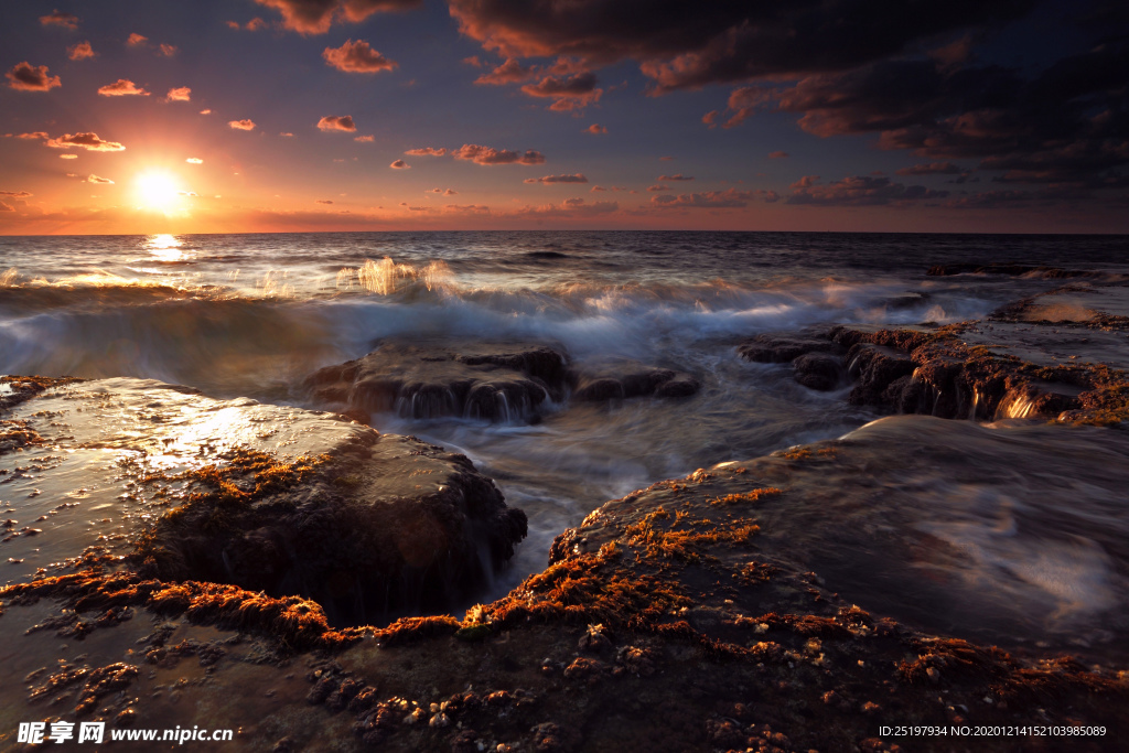 夕阳 风景 大海