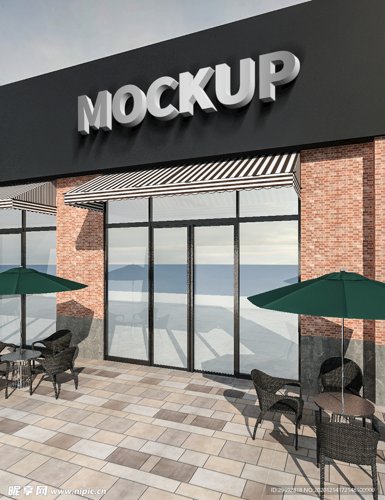 门头 店面 门帘 logo样机