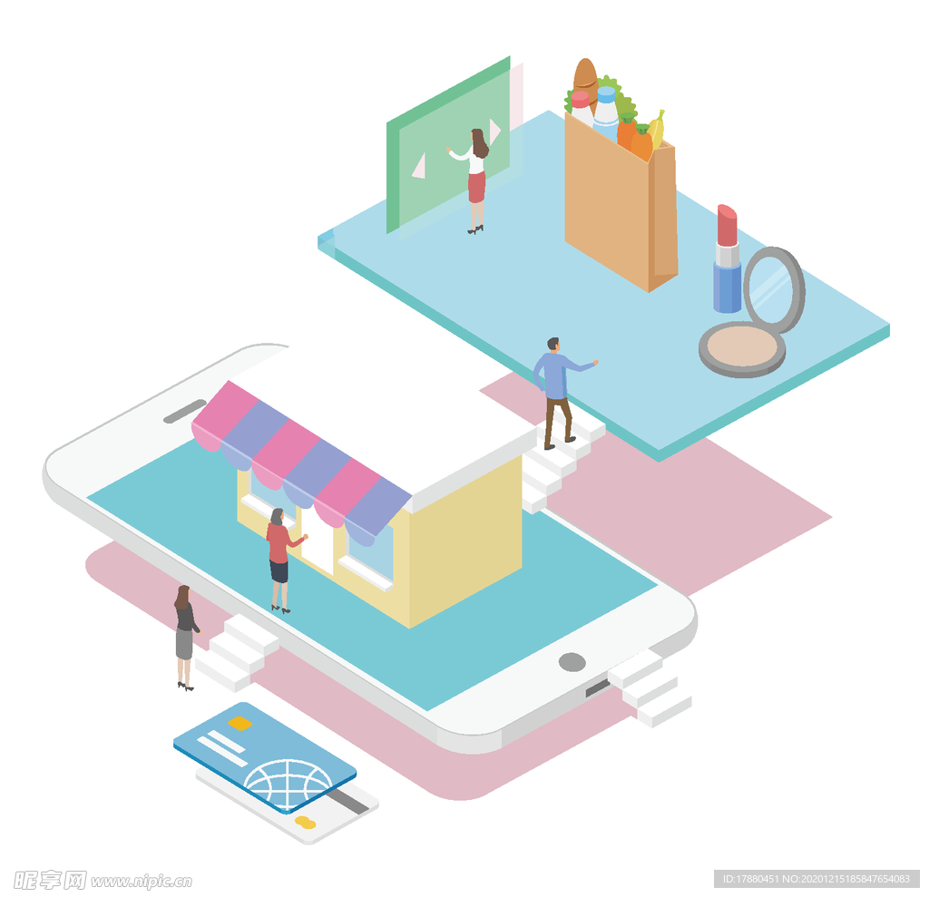 立体手机购物场景