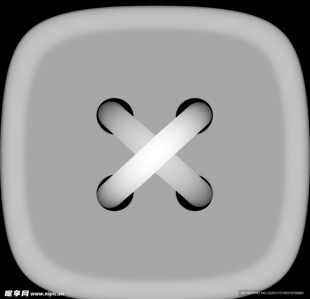 纽扣贴图纹理置换贴图3D